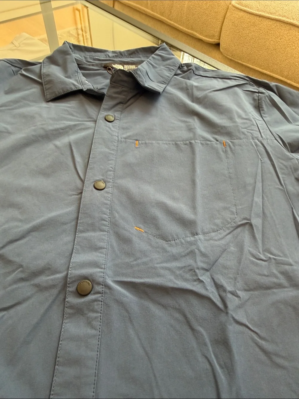 The North Face Men’s Blue Short Sleeve Button-Down Shirt